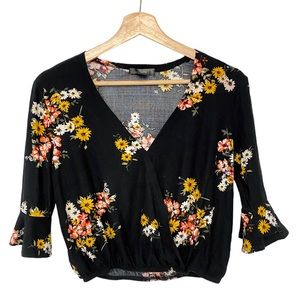 70s wrap crop top